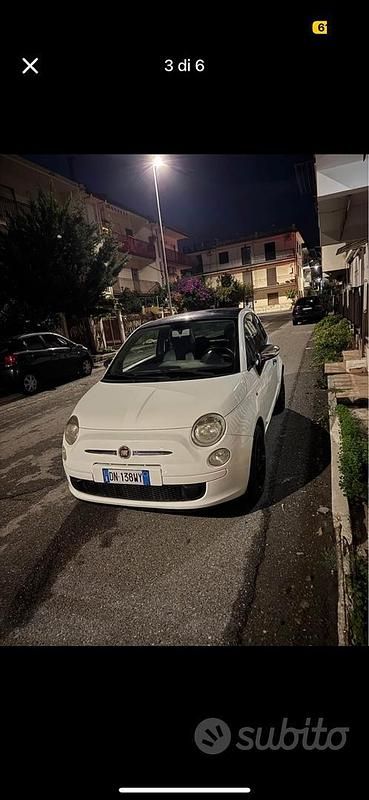Usata Fiat 500 75 CV (55 kW) 2008 Bianco Utilitaria