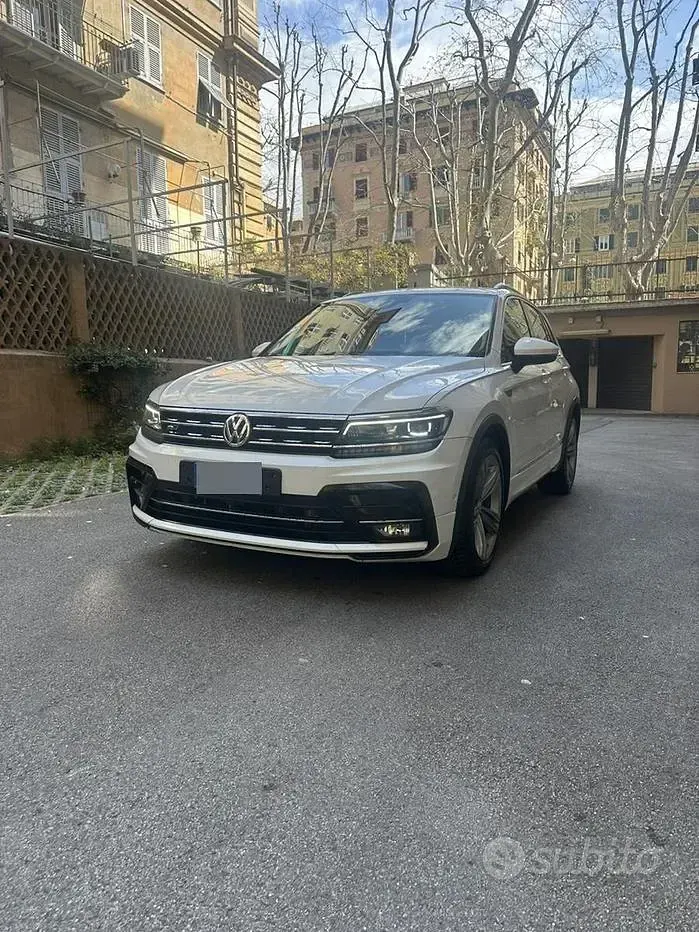 Usata VW Tiguan R-line 150 CV (110 kW) 2018 Bianco SUV