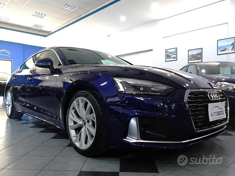 Usata Audi A5 Sportback Advanced 163 CV (119 kW) 2020 Blu Utilitaria