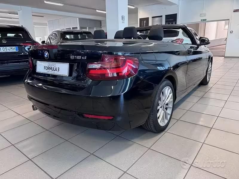 Usata BMW 218 Advantage 150 CV (110 kW) 2016 Nero Cabrio