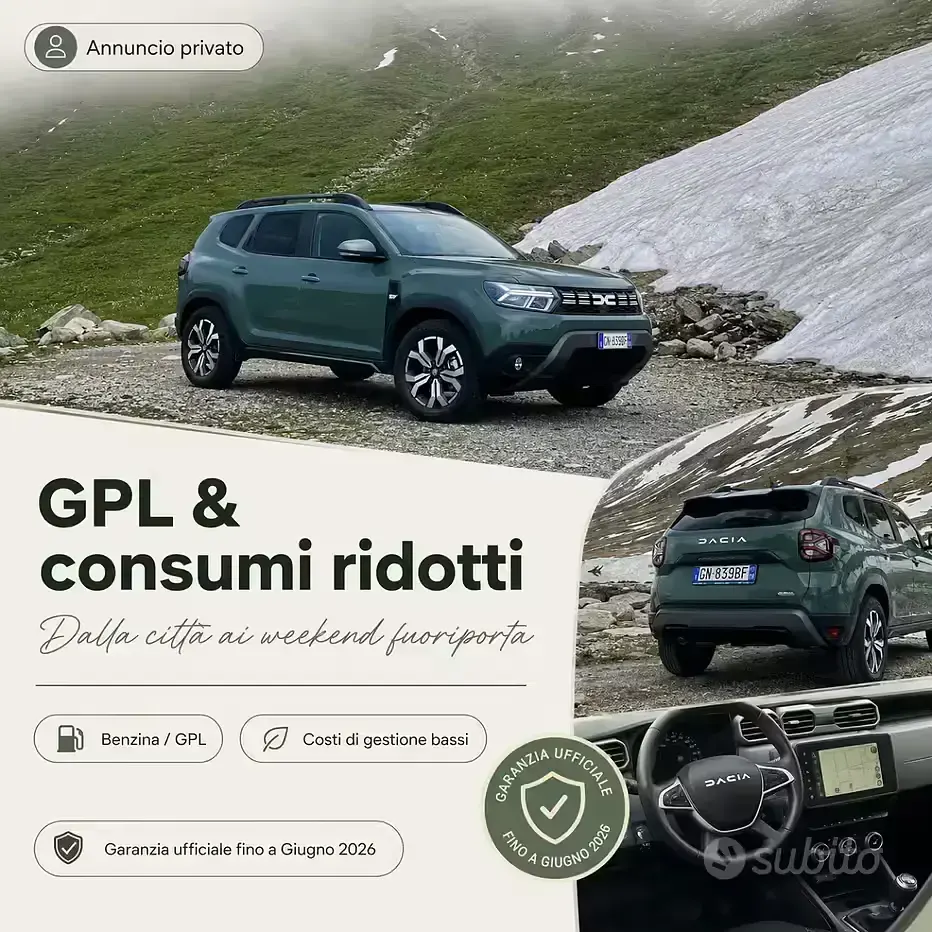 Usata Dacia Duster 101 CV (74 kW) 2023 Verde SUV