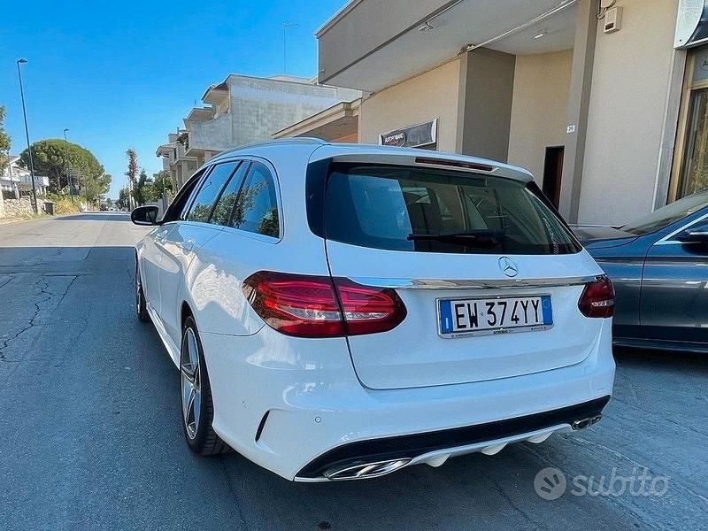 Usata Mercedes C220 AMG 170 CV (125 kW) 2014 Bianco Station wagon