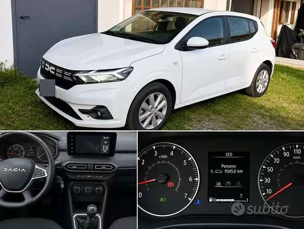 Usata Dacia Sandero Expression 91 CV (66 kW) 2023 Bianco Utilitaria
