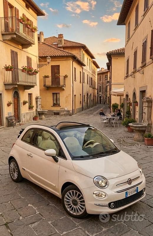 Usata Fiat 500 Lounge 69 CV (50 kW) 2018 Bianco Cabrio