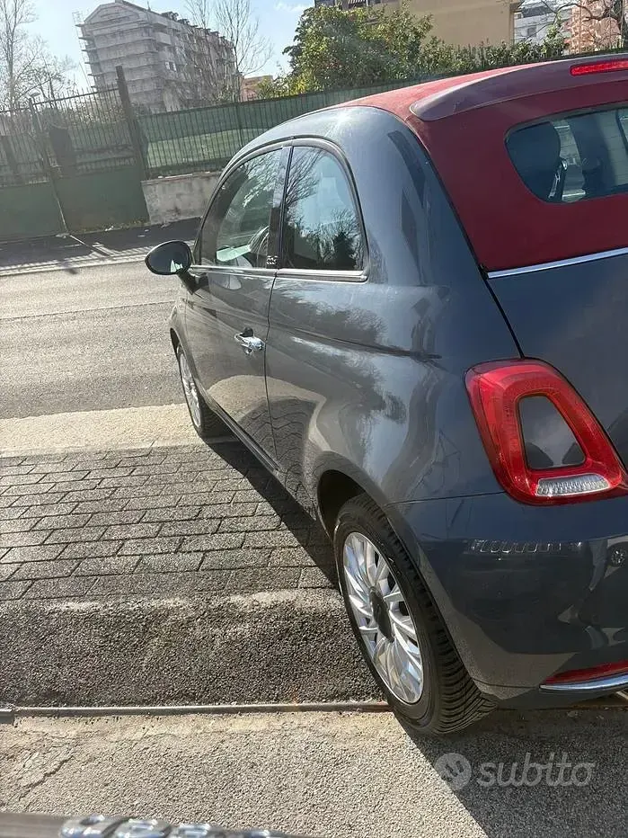 Usata Fiat 500C Lounge 69 CV (50 kW) 2018 Grigio Cabrio