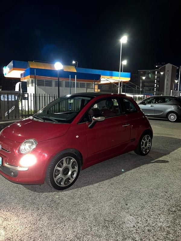 Usata Fiat 500 75 CV (55 kW) 2011 Rosso Cabrio