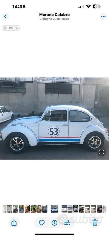 Usata VW Beetle 1970 Bianco Utilitaria