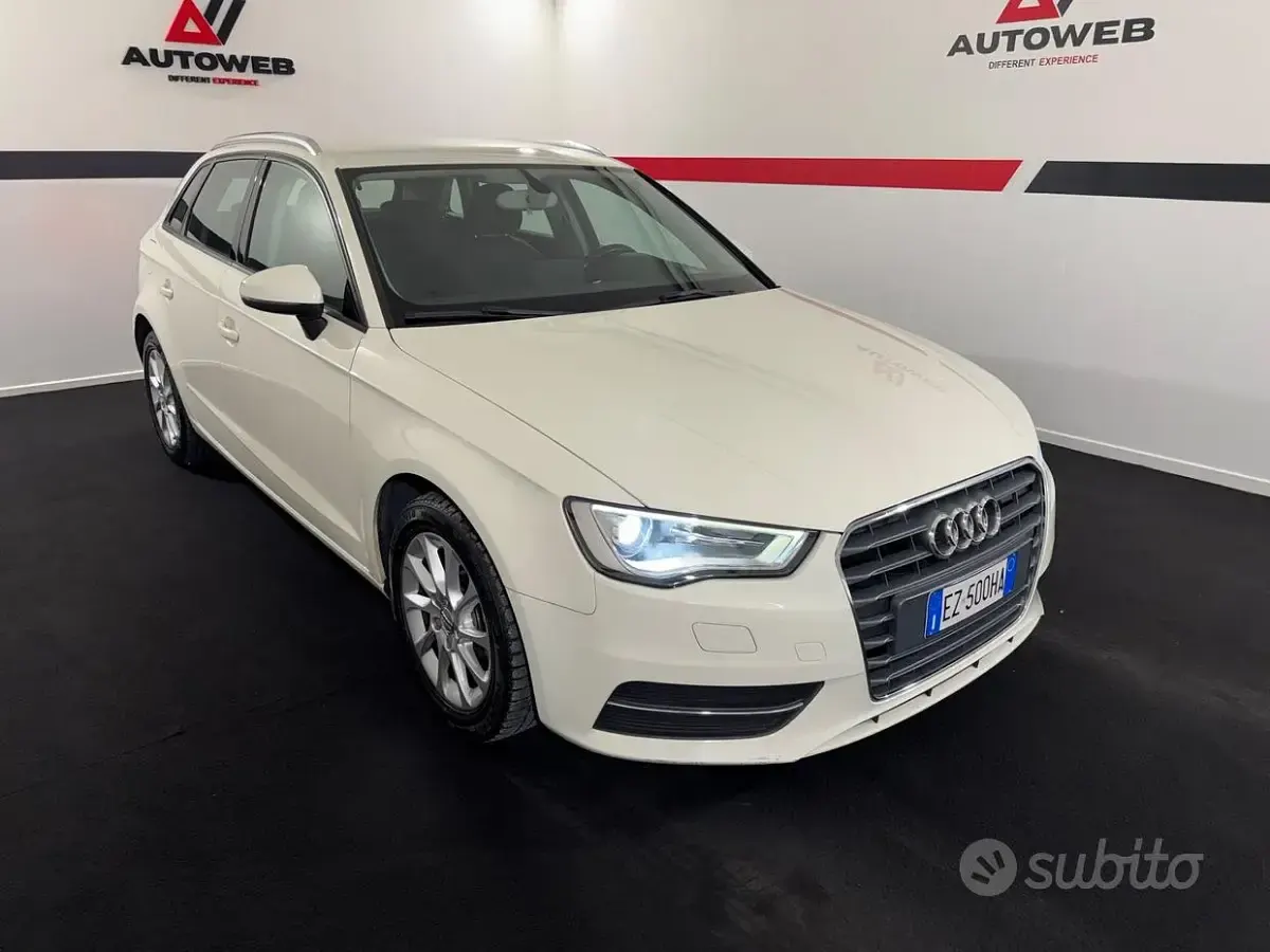 Usata Audi A3 Ambition 110 CV (80 kW) 2015 Bianco Berlina