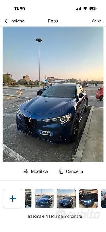Usata Alfa Romeo Stelvio Veloce 209 CV (153 kW) 2021 Blu SUV