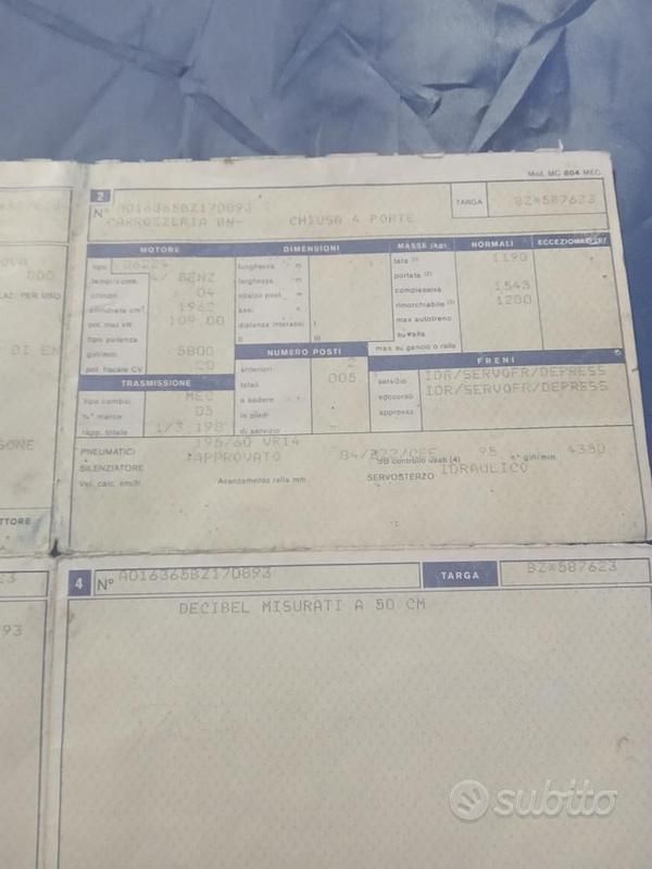 Usata Alfa Romeo 75 148 CV (108 kW) 1993 Rosso Berlina