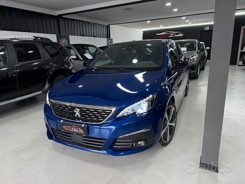 Usata Peugeot 308 GT-line 131 CV (96 kW) 2018 Blu Berlina