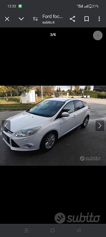 Usata Ford Focus 125 CV (91 kW) 2014 Bianco Berlina