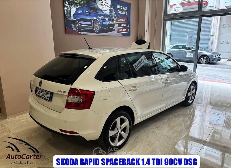 Usata Skoda Rapid 90 CV (66 kW) 2017 Bianco Berlina
