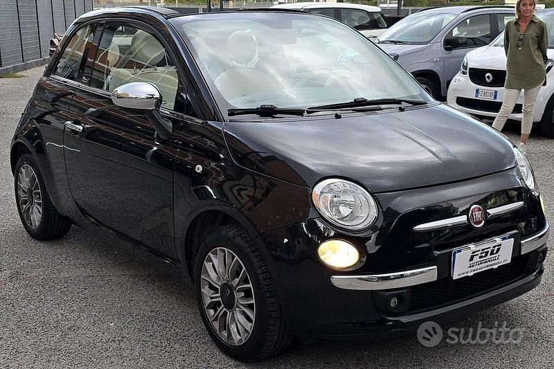 Usata Fiat 500C Lounge 69 CV (50 kW) 2015 Nero Cabrio