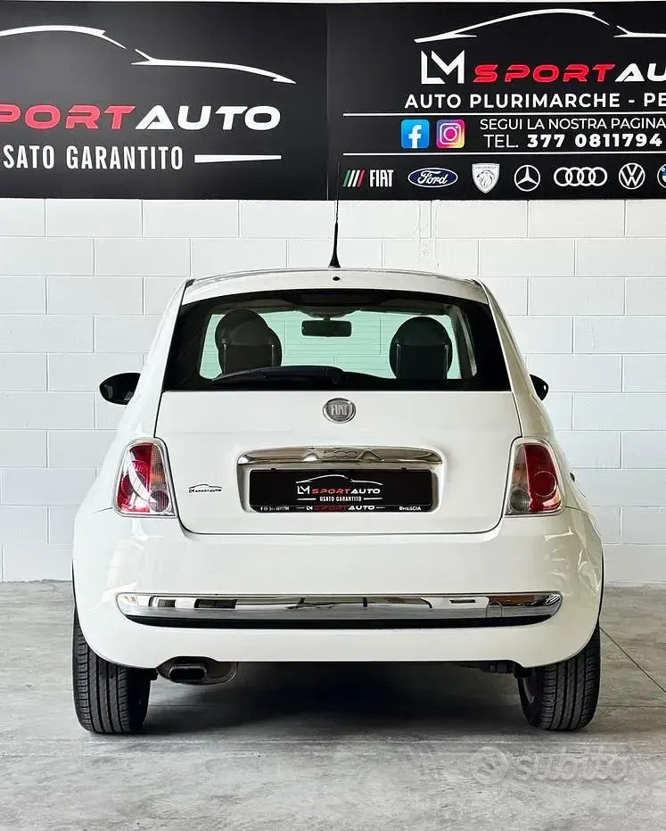 Usata Fiat 500 Lounge 69 CV (50 kW) 2012 Bianco Berlina