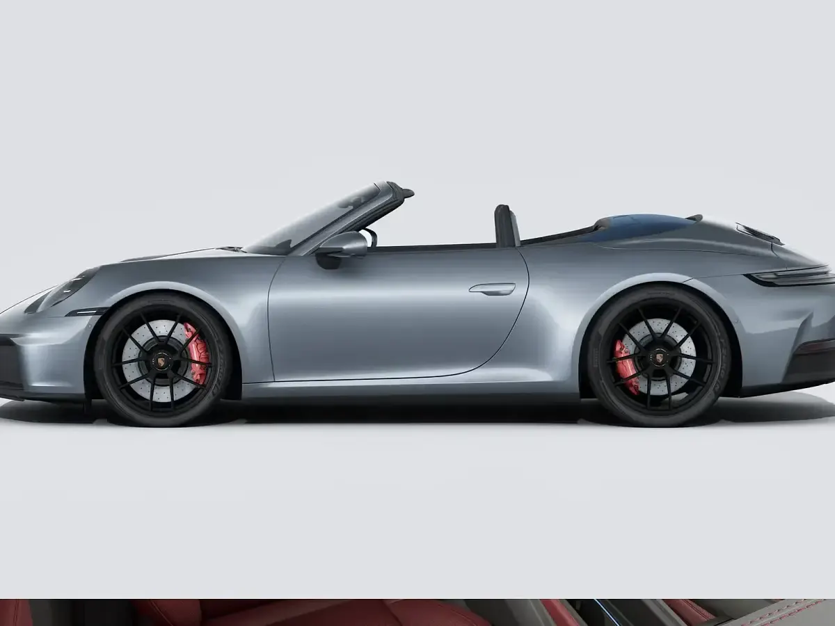Nuova Porsche 911 Carrera GTS 2026 Grigio vanadio metallizzato/capote blu Cabrio