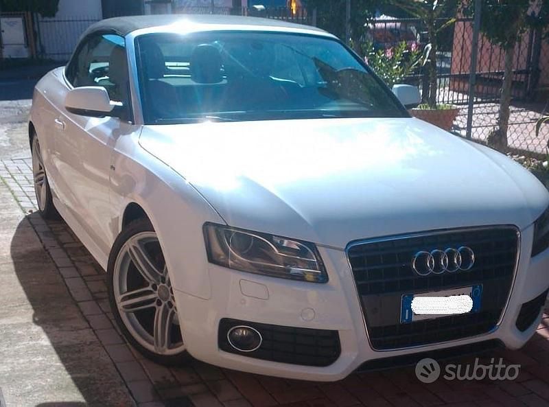 Usata Audi A5 Cabriolet S-Line 170 CV (125 kW) 2011 Bianco Cabrio