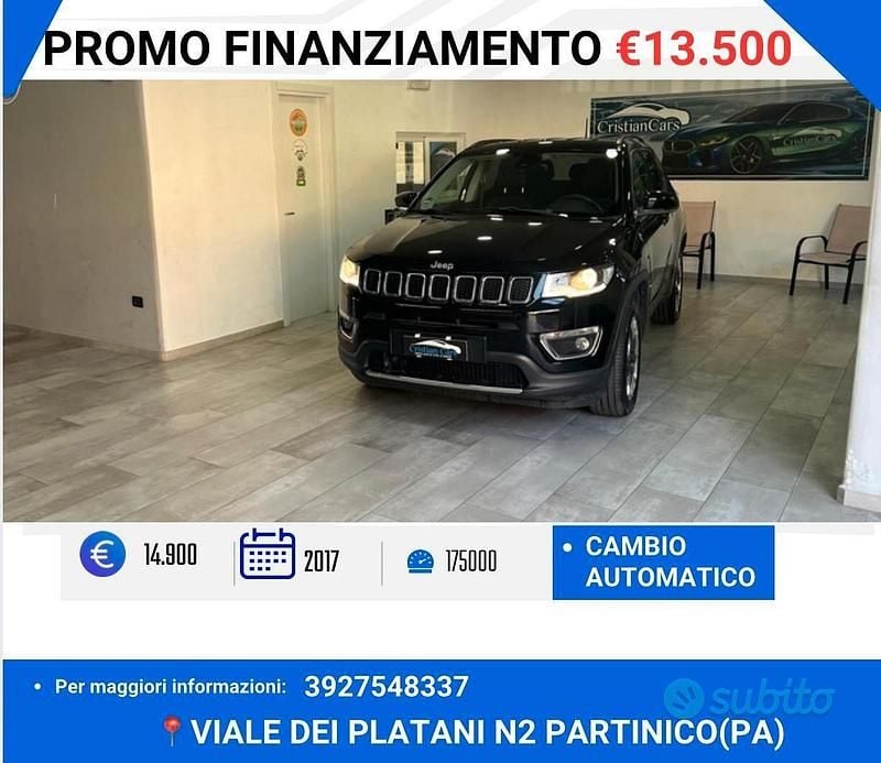 Usata Jeep Compass Limited 140 CV (102 kW) 2017 Nero SUV