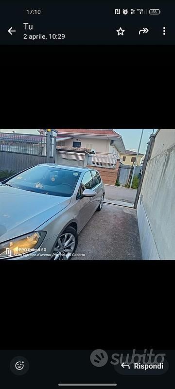 Usata VW Golf VII 110 CV (80 kW) 2015 Grigio Berlina