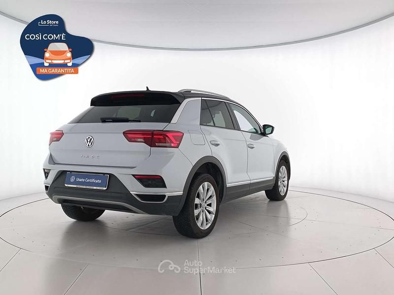 Usata VW T-Roc Advance 116 CV (85 kW) 2019 White silver metallizzato nero SUV