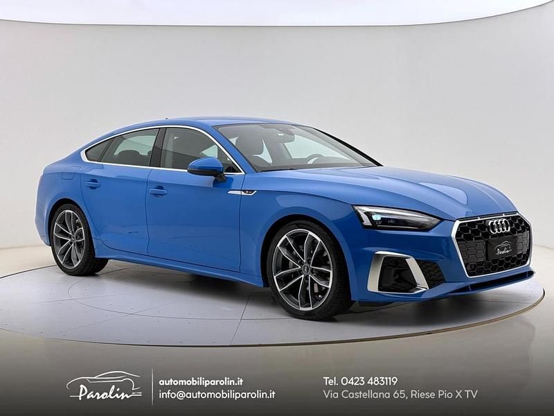 Usata Audi A5 Sportback S-Line 204 CV (150 kW) 2021 Blu Utilitaria