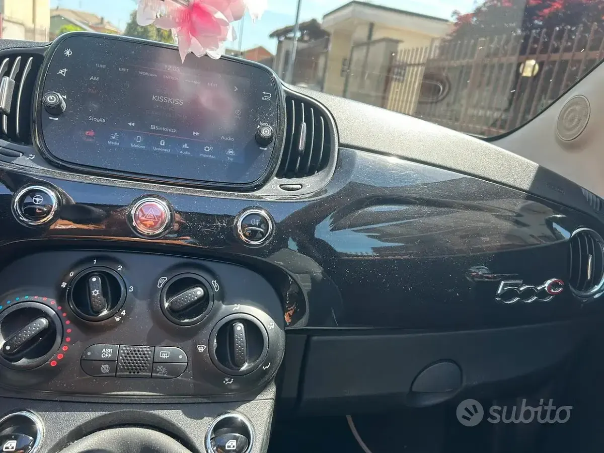 Usata Fiat 500 105 CV (77 kW) 2019 Nero Cabrio