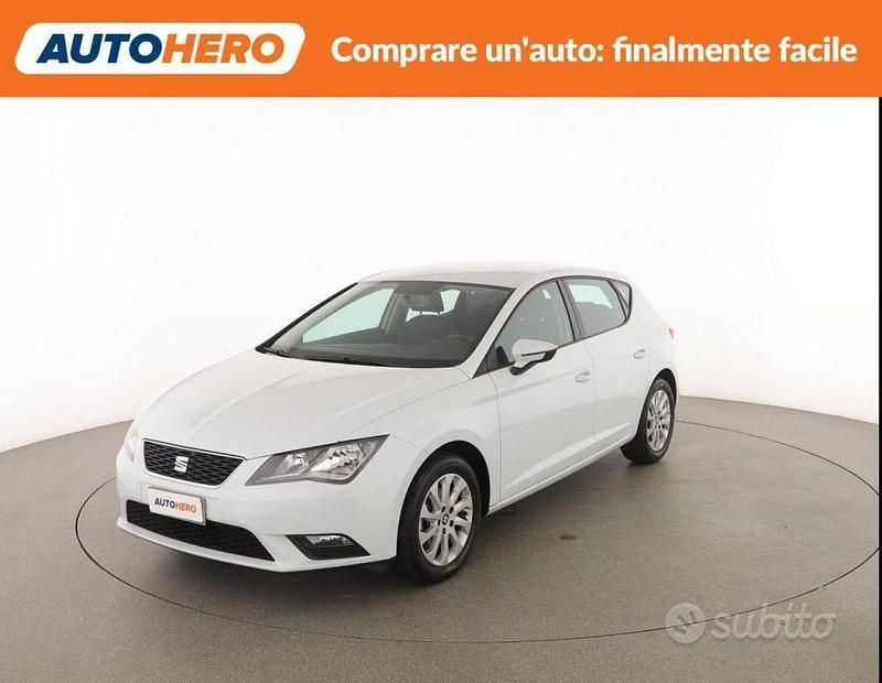 Usata Seat Leon Style 110 CV (80 kW) 2016 Bianco Berlina