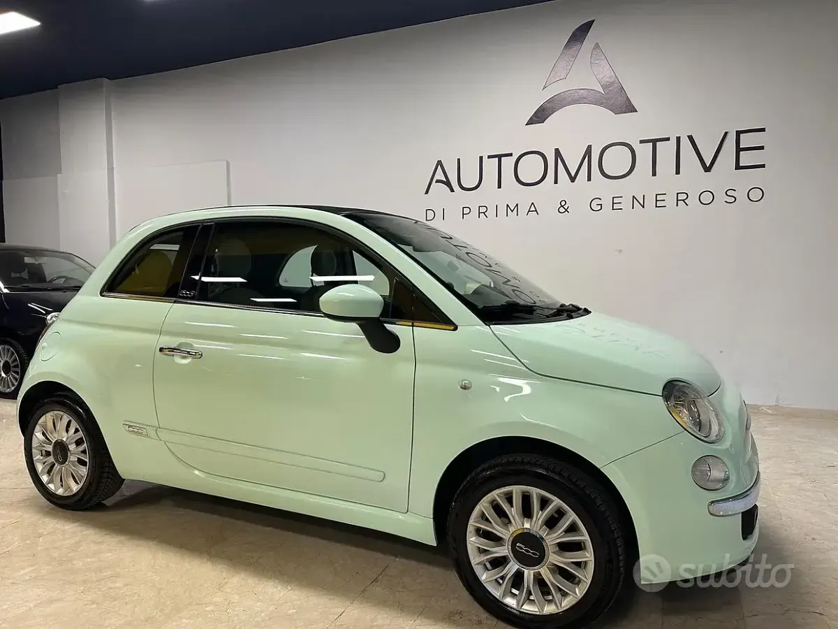 Usata Fiat 500C Lounge 69 CV (50 kW) 2015 Verde Cabrio