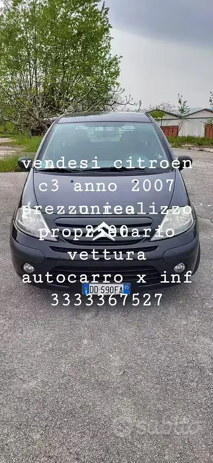 Usata Citroën C3 68 CV (50 kW) 2007 Nero Berlina