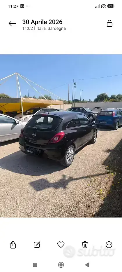 Usata Opel Corsa 60 CV (44 kW) 2009 Nero Utilitaria