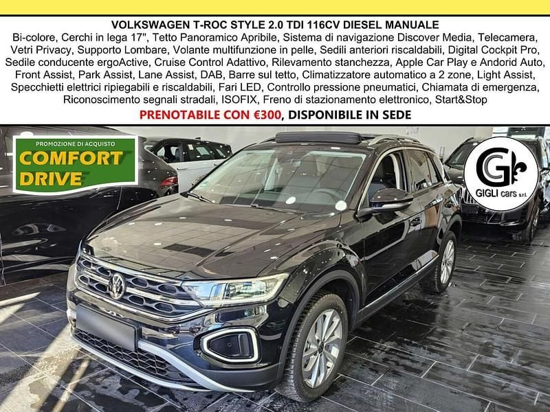 Usata VW T-Roc Style 116 CV (85 kW) 2023 Deep black SUV