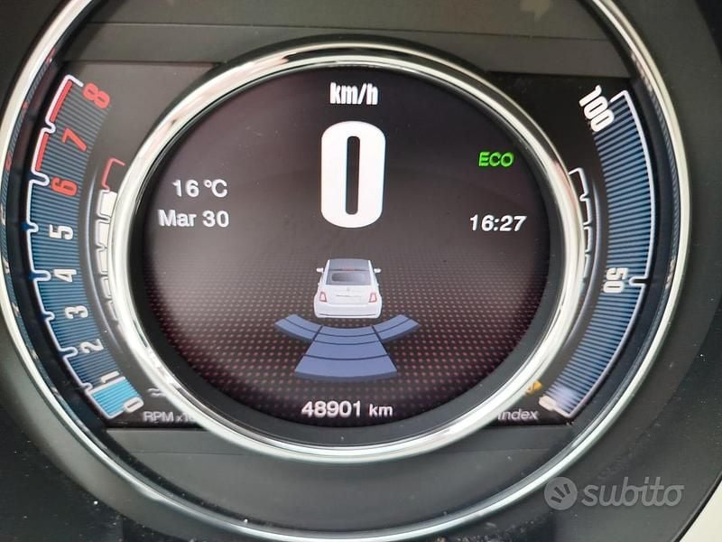 Usata Fiat 500C 85 CV (62 kW) 2018 Blu Cabrio