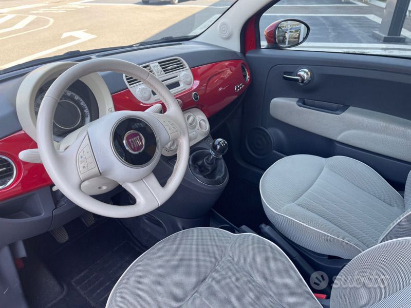 Usata Fiat 500 Lounge 69 CV (50 kW) 2012 Rosso Utilitaria
