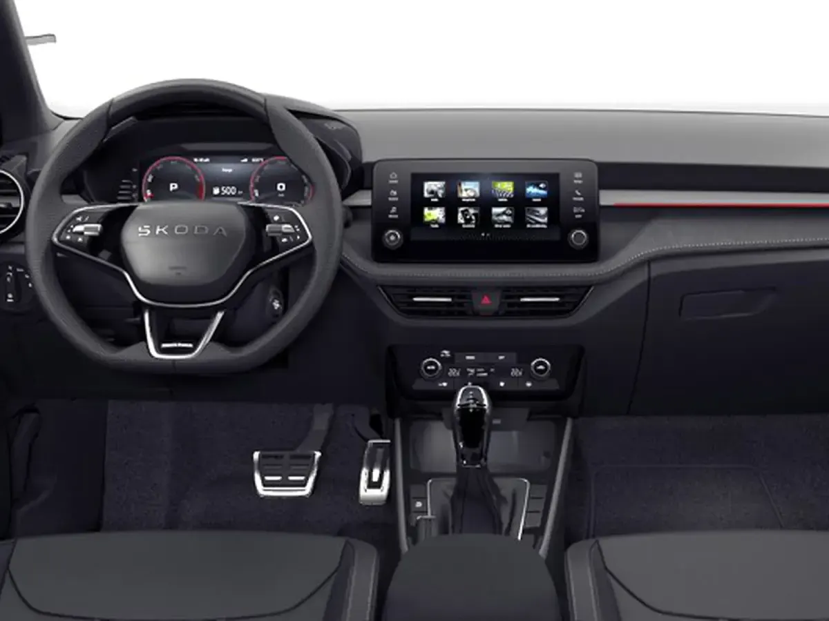 Nuova Skoda Fabia Monte Carlo 150 CV (110 kW) 2026 Grigio graphite metallizzato nero tulipa Utilitaria