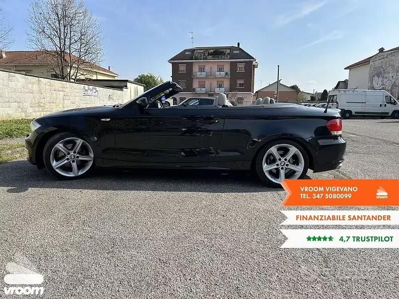 Usata BMW 120 Cabriolet Efficient Dynamics 177 CV (130 kW) 2009 Nero Cabrio