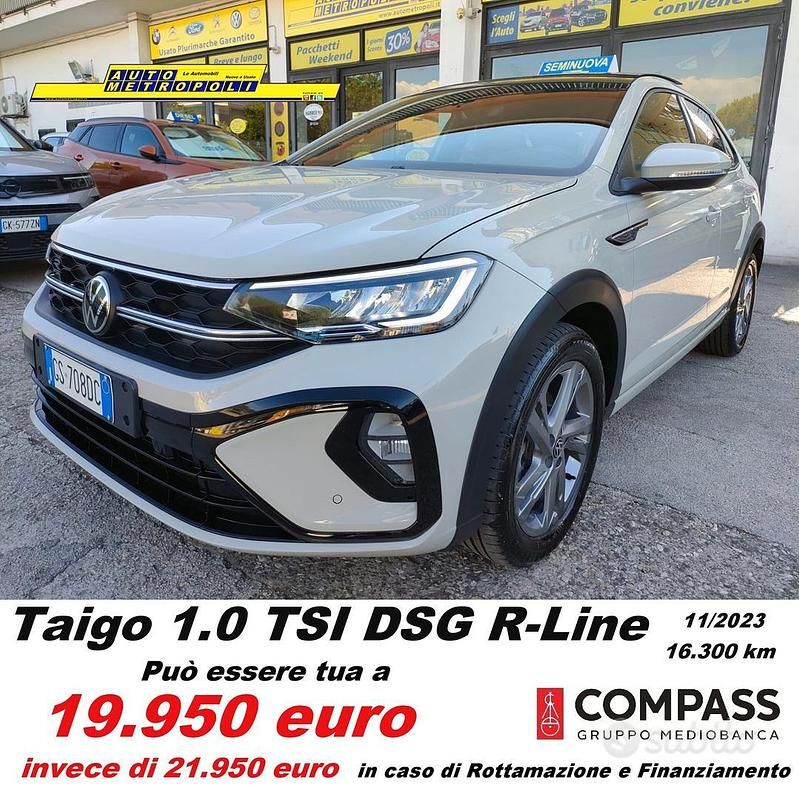 Beige Usata 2023 VW Taigo R-line SUV | 19.950 € (Ottimo prezzo) - Immagine 1/4
