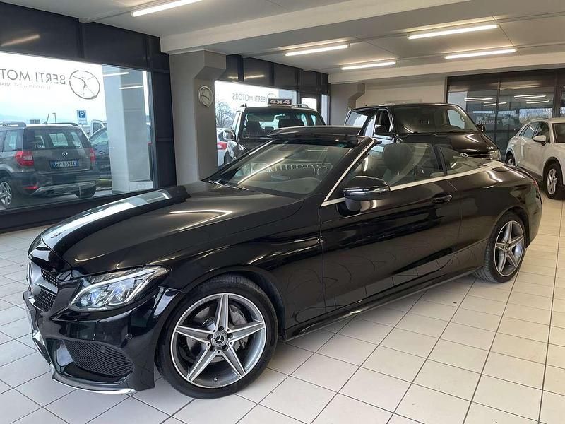 Usata Mercedes C220 Premium 170 CV (125 kW) 2017 Nero Cabrio