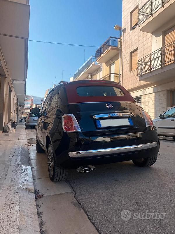 Usata Fiat 500 100 CV (73 kW) 2009 Nero Cabrio