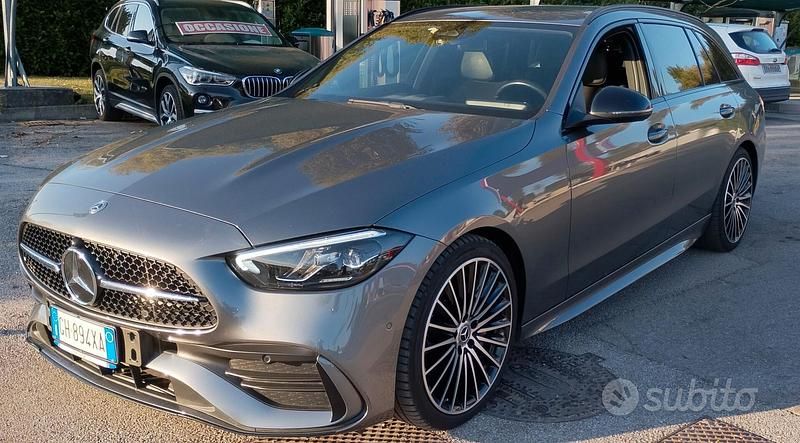 Usata Mercedes C220 AMG line 200 CV (147 kW) 2022 Grigio Station wagon