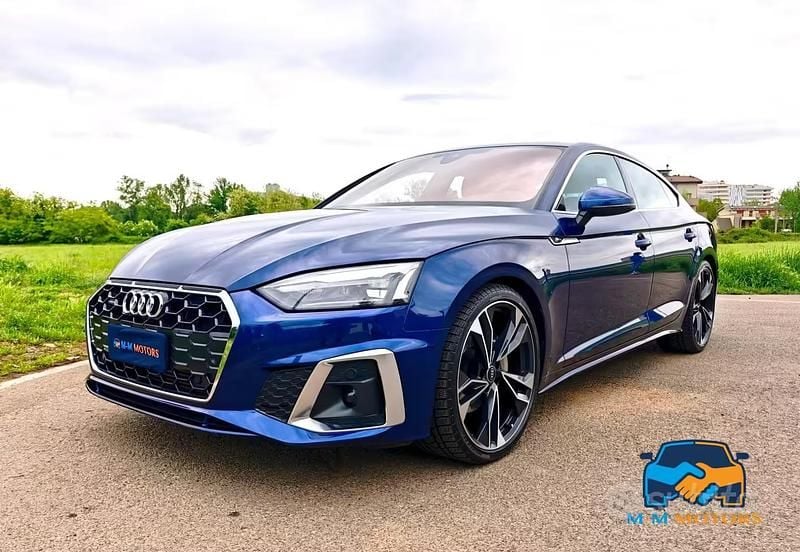 Usata Audi A5 Sportback S-Line 245 CV (180 kW) 2020 Blu Utilitaria