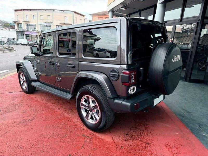 Usata Jeep Wrangler Unlimited Sahara 200 CV (147 kW) 2018 Grigio scuro SUV