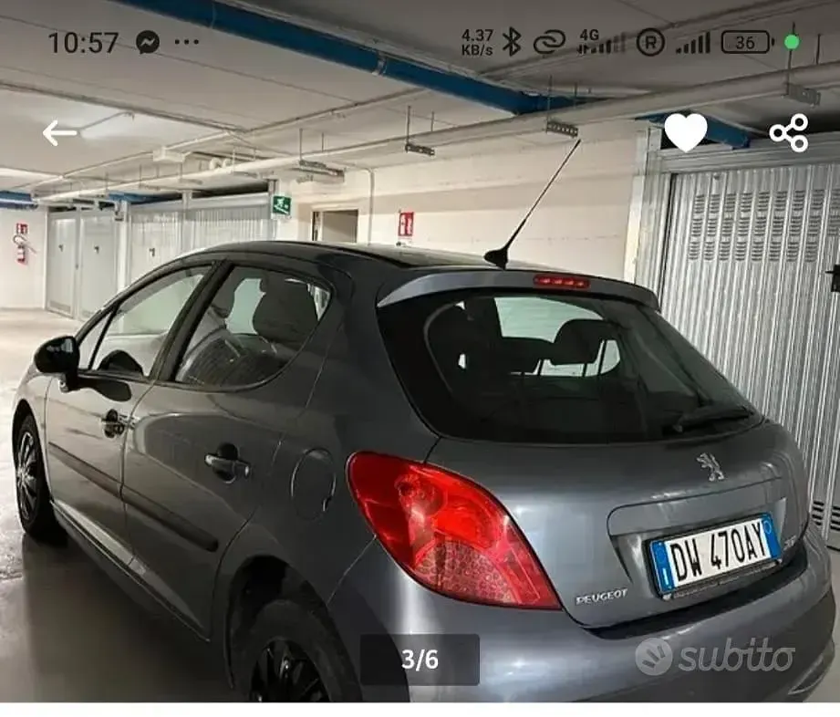 Usata Peugeot 207 88 CV (64 kW) 2009 Grigio Berlina