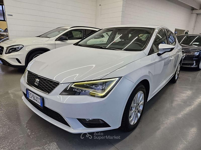 Usata Seat Leon Style 105 CV (77 kW) 2013 Bianco Berlina