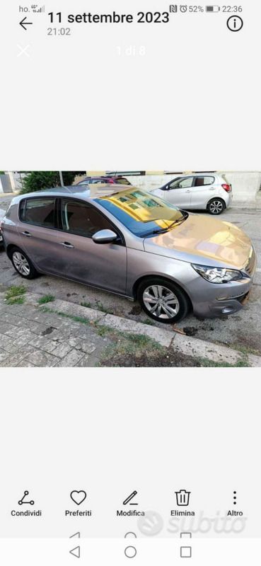 Grigio Usata 2017 Peugeot 308 Tre volumi | 12.000 € (Buon prezzo) - Immagine 1/4