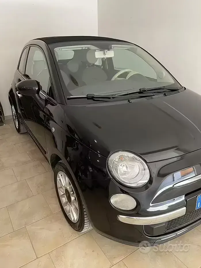 Usata Fiat 500 69 CV (50 kW) 2011 Nero Cabrio