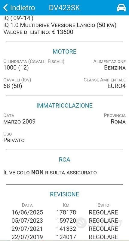 Usata Toyota iQ 2009 Nero Utilitaria