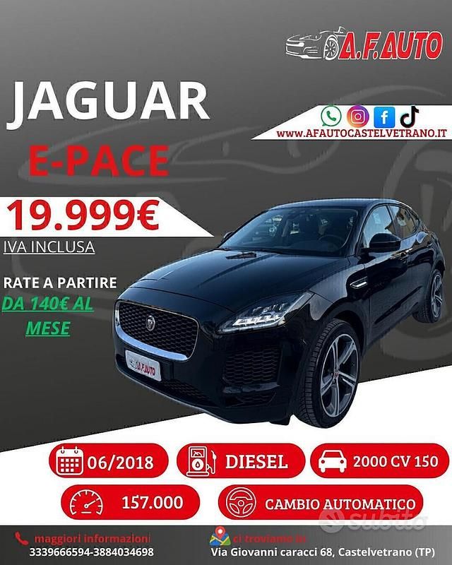 Usata Jaguar E-Pace 150 CV (110 kW) 2018 Nero SUV