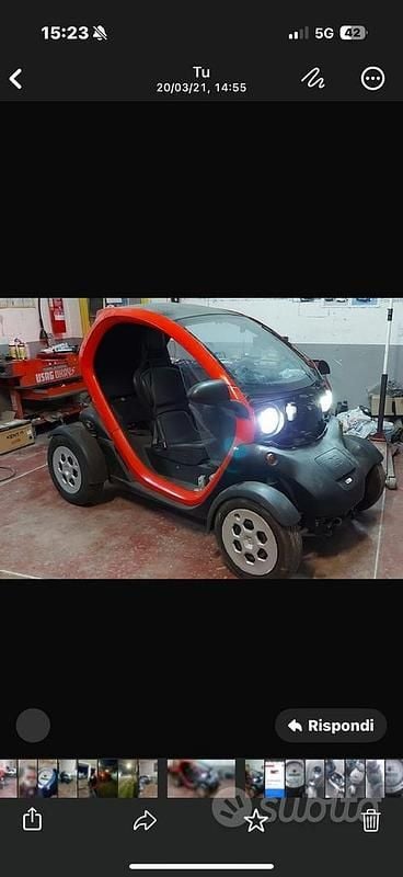 Usata Renault Twizy Urban 12 kW (17 CV) 2012 Rosso Utilitaria