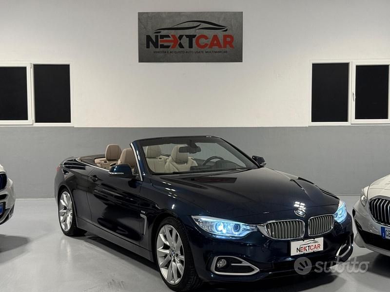 Usata BMW 420 Cabriolet Luxury Line 184 CV (135 kW) 2014 Blu Cabrio