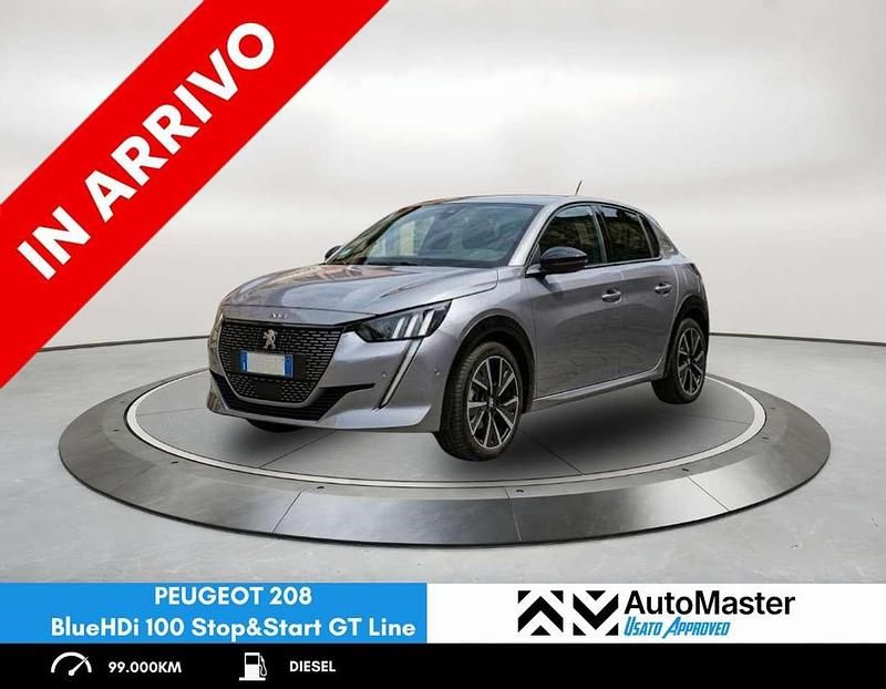 Usata Peugeot 208 GT-line 101 CV (74 kW) 2020 Argento Utilitaria